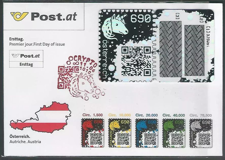 Austrian crypto stamps