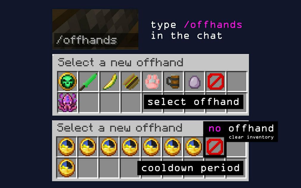 Offhand inventory in Minecraft